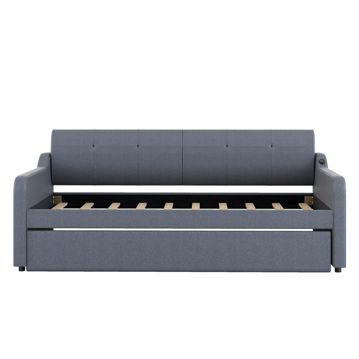 Streamdale Twin Upholstery Daybed with Trundle and Usb Charging