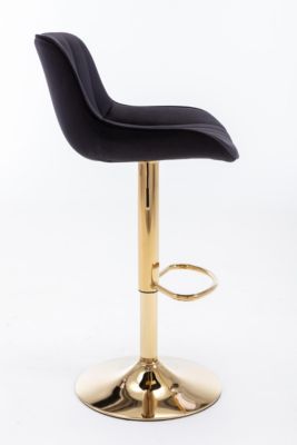 Velvet Footrest with Chrome Base bar stools