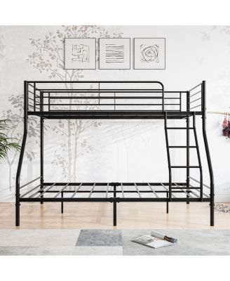 Twin-Over-Full Metal Bunk Bed with Enhanced Guardrails