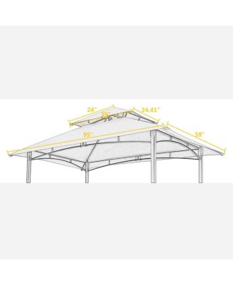 Streamdale 8x5ft Grill Gazebo Canopy