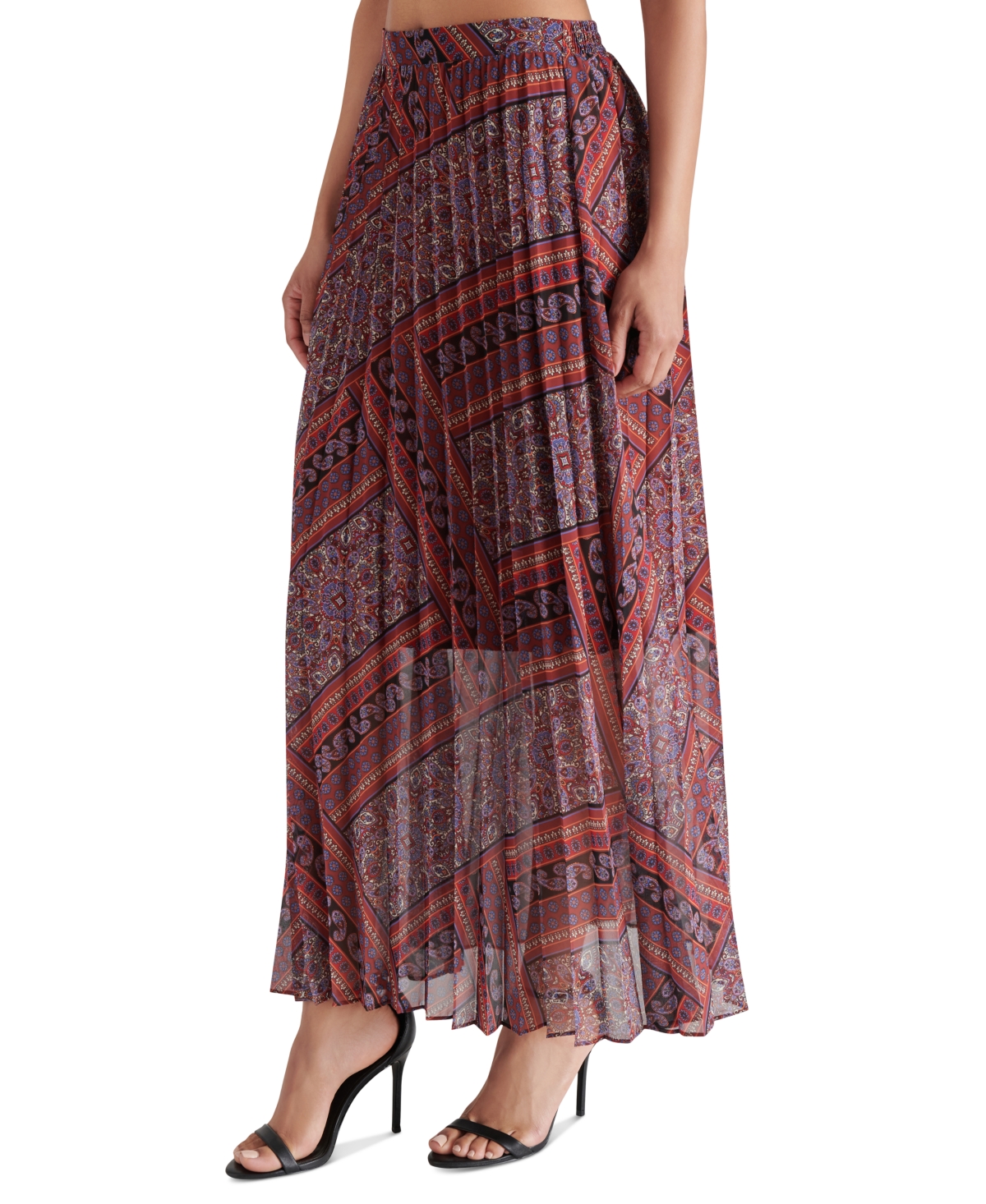Steve Madden Women's Coppola Pleated Maxi Skirt
