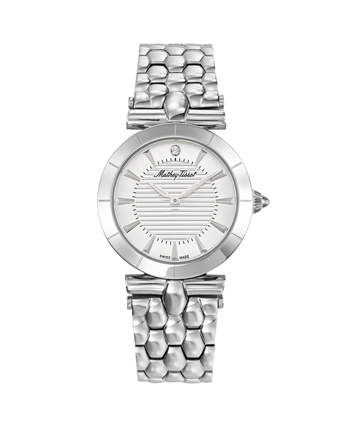 Women's Classic Silver Dial Watch - D106AI - Silver