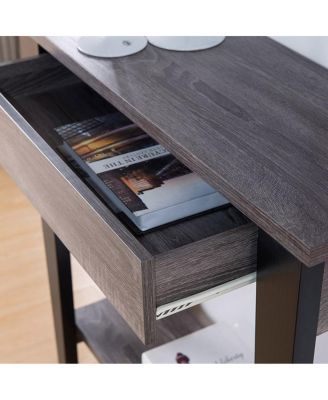 Streamdale Console Distressed Grey Black