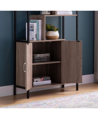 Streamdale Bookcase Dark Taupe Black