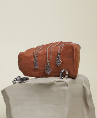 Marc Anthony Men's Black Diamond Number 1 Pendant Necklace (1/4 ct. t.w.) in Sterling Silver, 24" + 2" extender, BVP1066-WSAA