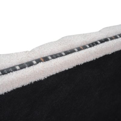 Teddy Fleece Queen Size Upholstered Platform Bed With Trundle