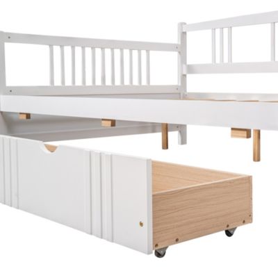 Streamdale Full Size Daybed Wood Bed With Two Drawers