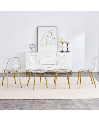 Modern Transparent Dining Chair Set