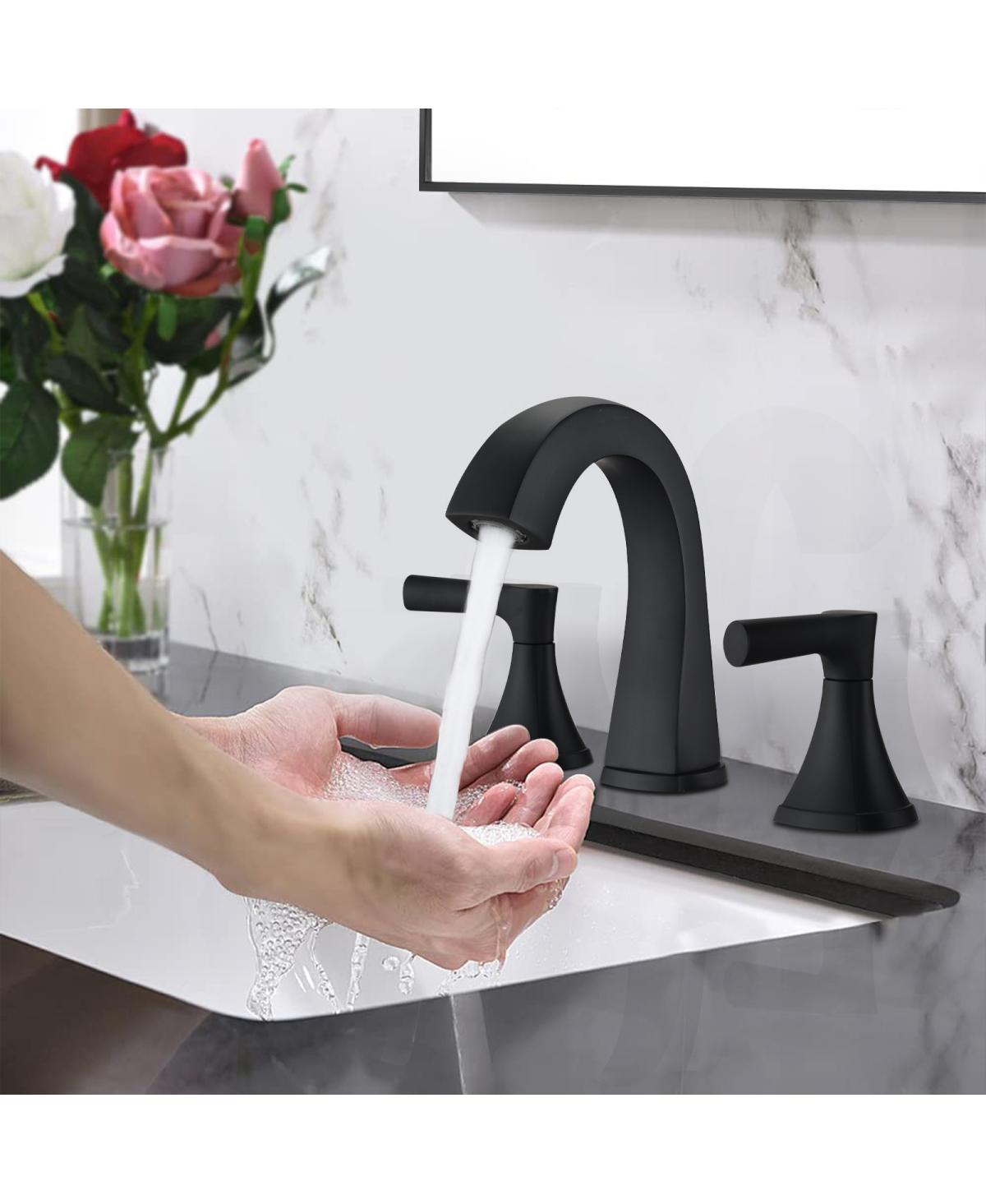 Streamdale Furniture Widespread Bathroom Sink Faucets Two Handle 3 Hole Vanity Bath Faucet With Drain Assembly