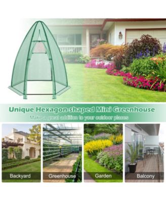 5.5 x 5.5 x 6 Feet Portable Mini Greenhouse with All-Weather PE Cover