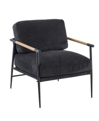Leisure Chair Lounge Chair Velvet Black Color