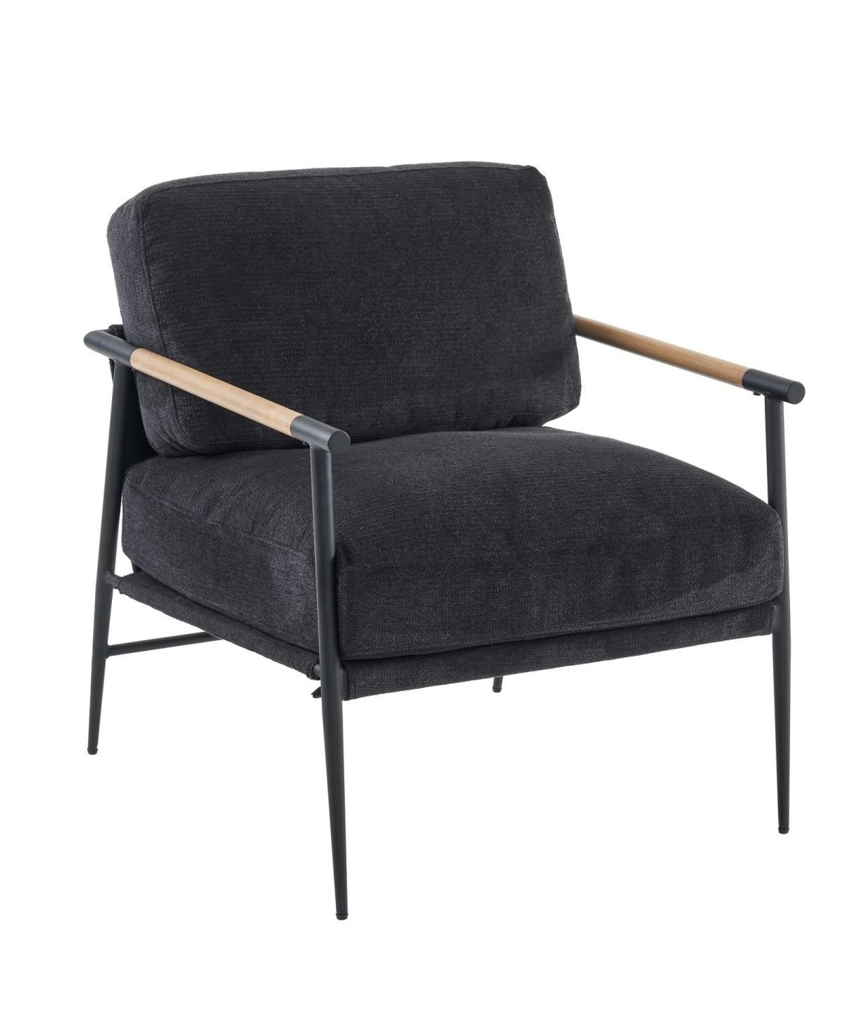 Leisure Chair Lounge Chair Velvet Black Color