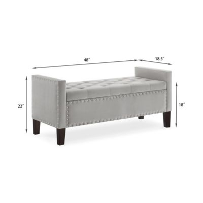 Streamdale Upholstered Storage Bench with Armrest