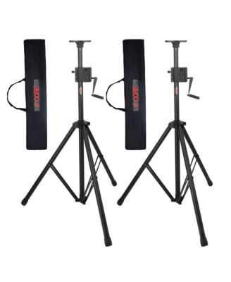 Speaker Stand Pair Tripod Tall Crank Up Height Adjustable Heavy Duty Floor Stands 35mm PA Pole Mount