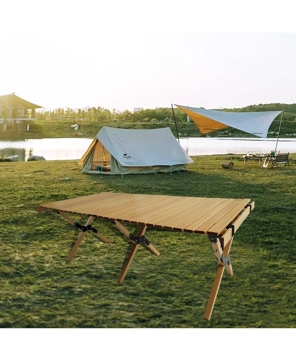 Streamdale Furniture Wooden Foldable Portable Patio Dining Table