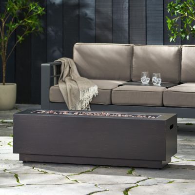 Streamdale 50,000 BTU Rectangular Fire Pit, Assembly-Free