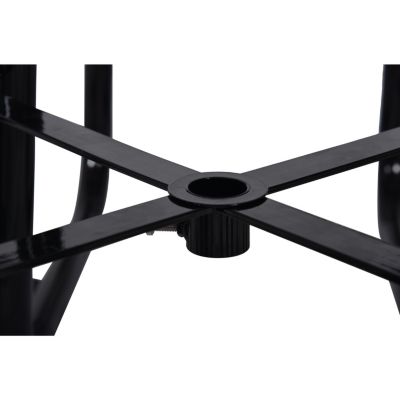 Streamdale Square Outdoor Steel Picnic Table 46" blue, with umbrella pole