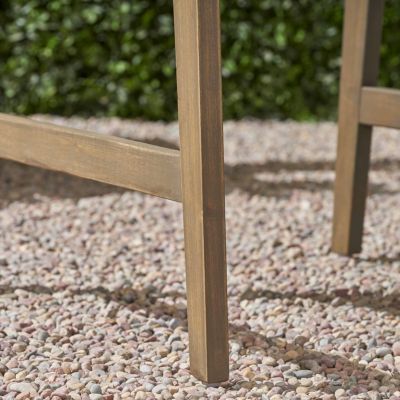 Weather-Resistant Acacia Wood Adirondack Dining Chairs (Set of Two)