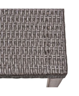 Timeless Transitional Wicker Outdoor Ottoman