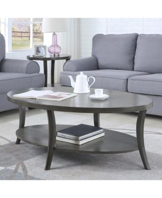 Contemporary Oval Shelf Coffee Table