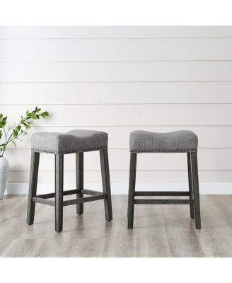 Streamdale  Furniture Saddle Seat Counter Stools (Set of 2)