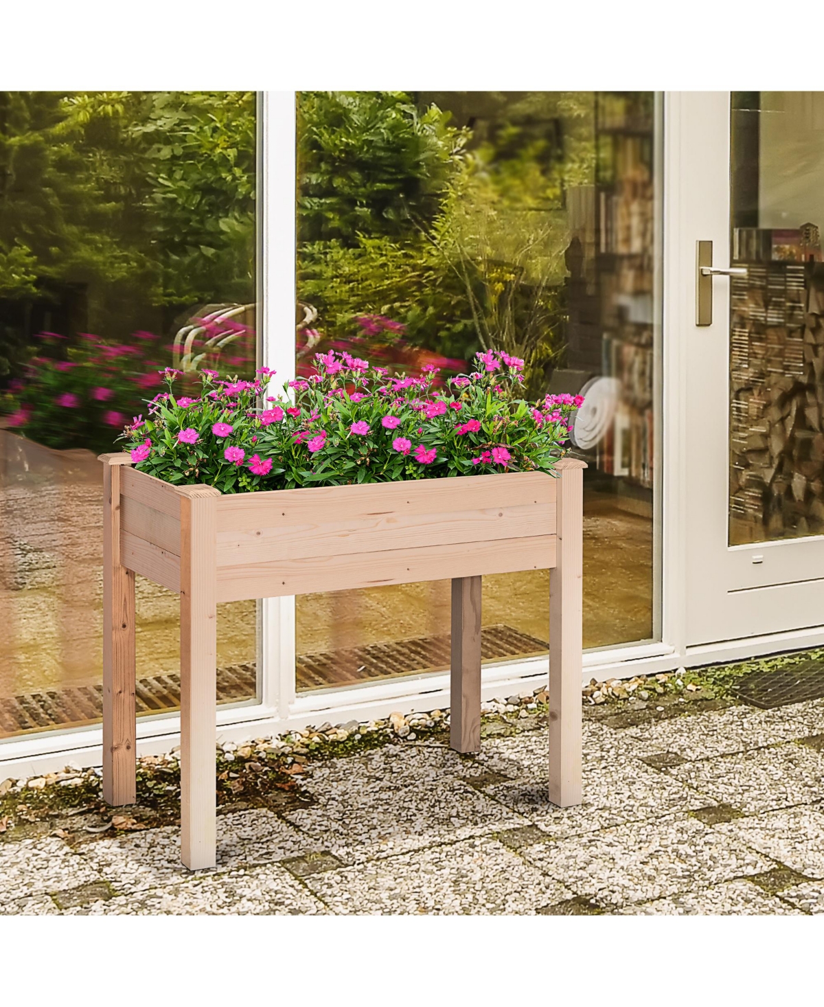 Streamdale Furniture Elevated Garden Bed with Drainage and Fabric Filter, Perfect for All Plant Lovers