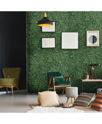 Thick & Realistic Artificial Grass Panel Fence for Privacy and Decor