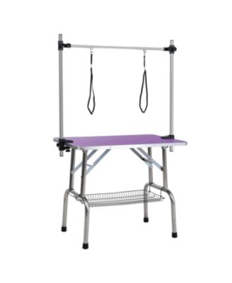 Streamdale Sturdy Foldable Pet Grooming Table with Storage