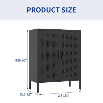 Heavy-Duty Steel Storage Cabinet with Adjustable Shelves