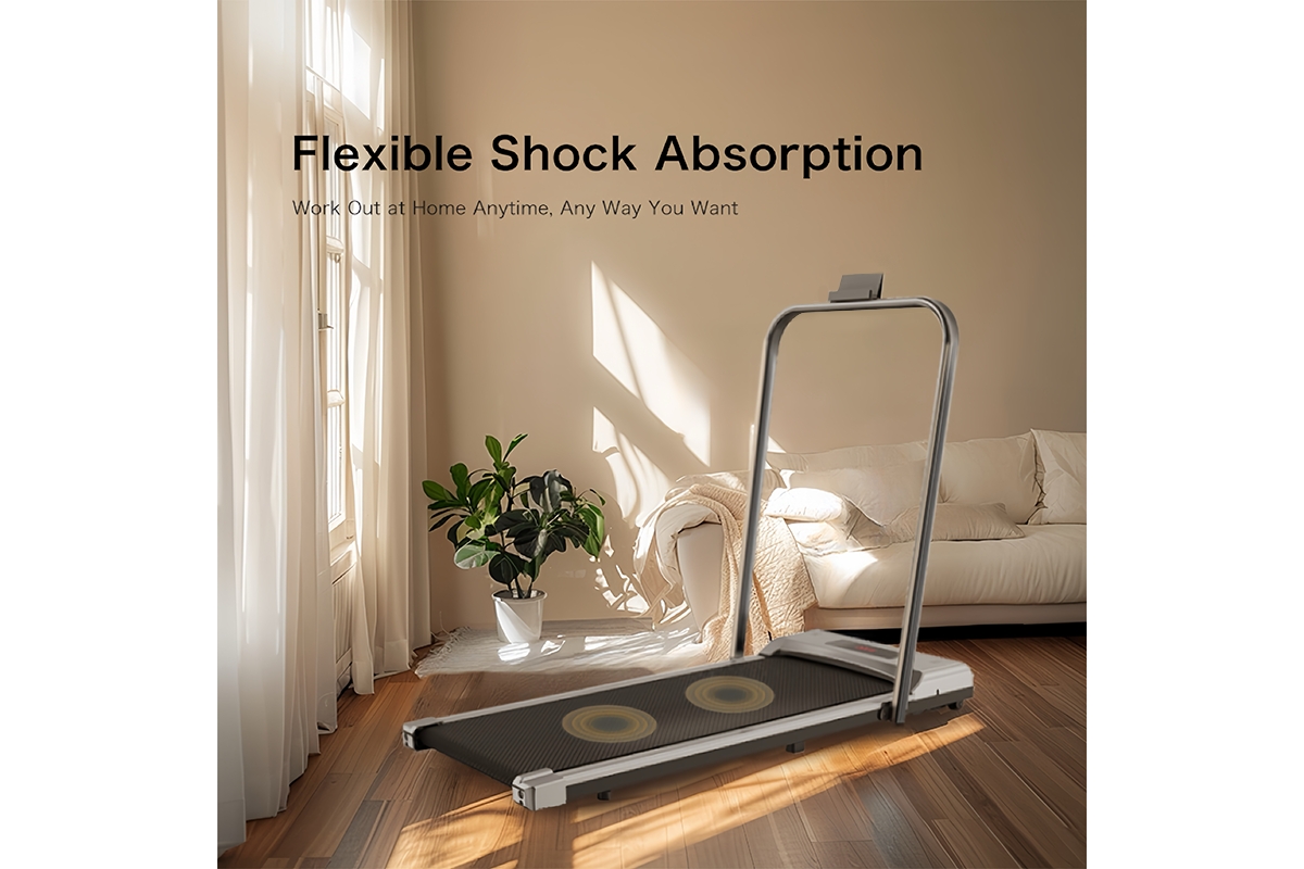 Streamdale Furniture Compact, Quiet & Intuitive Under-Desk Treadmill for Sedentary Lifestyle Fitness - Black and silver