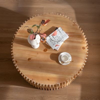 Wooden Unique Texture Easy Care Retro Design Coffee Table