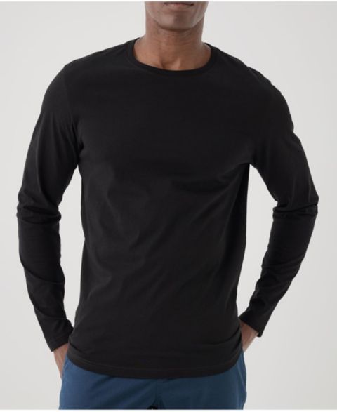 Мужская футболка Pact Organic Cotton Softspun Long Sleeve, цвет: Чёрный