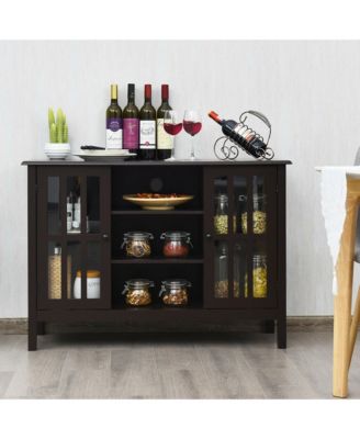 Wood TV Stand Entertainment Media Center Console for TV up to 50'' Brown