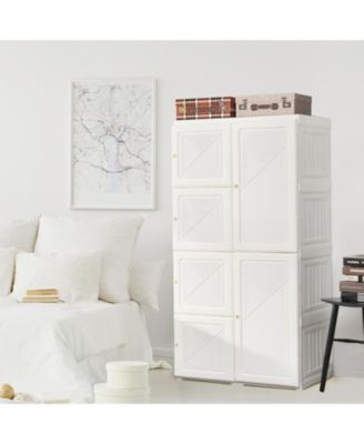 10 Cubes Foldable Armoire Wardrobe Closet