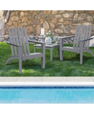 Outdoor Patio Acacia Wood Adirondack Lounge Armchair
