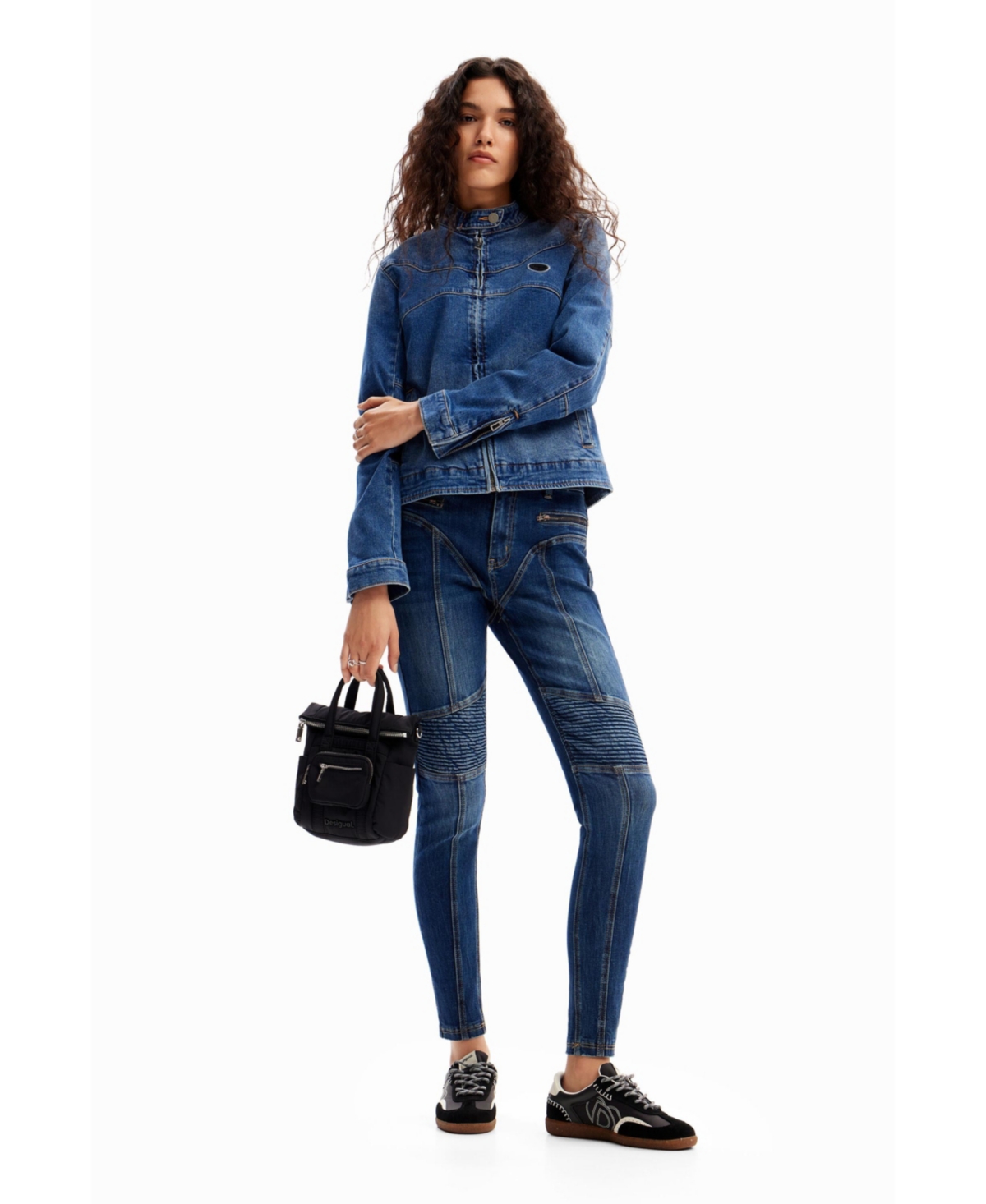 Desigual Women's Denim biker jacket