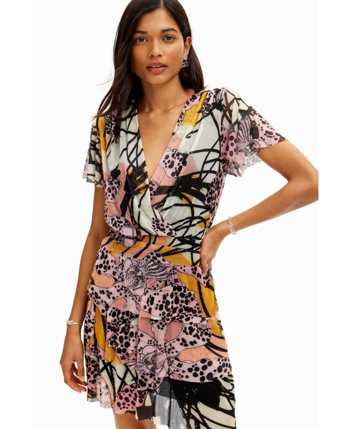 Desigual Women's M. Christian Lacroix orchid mini dress