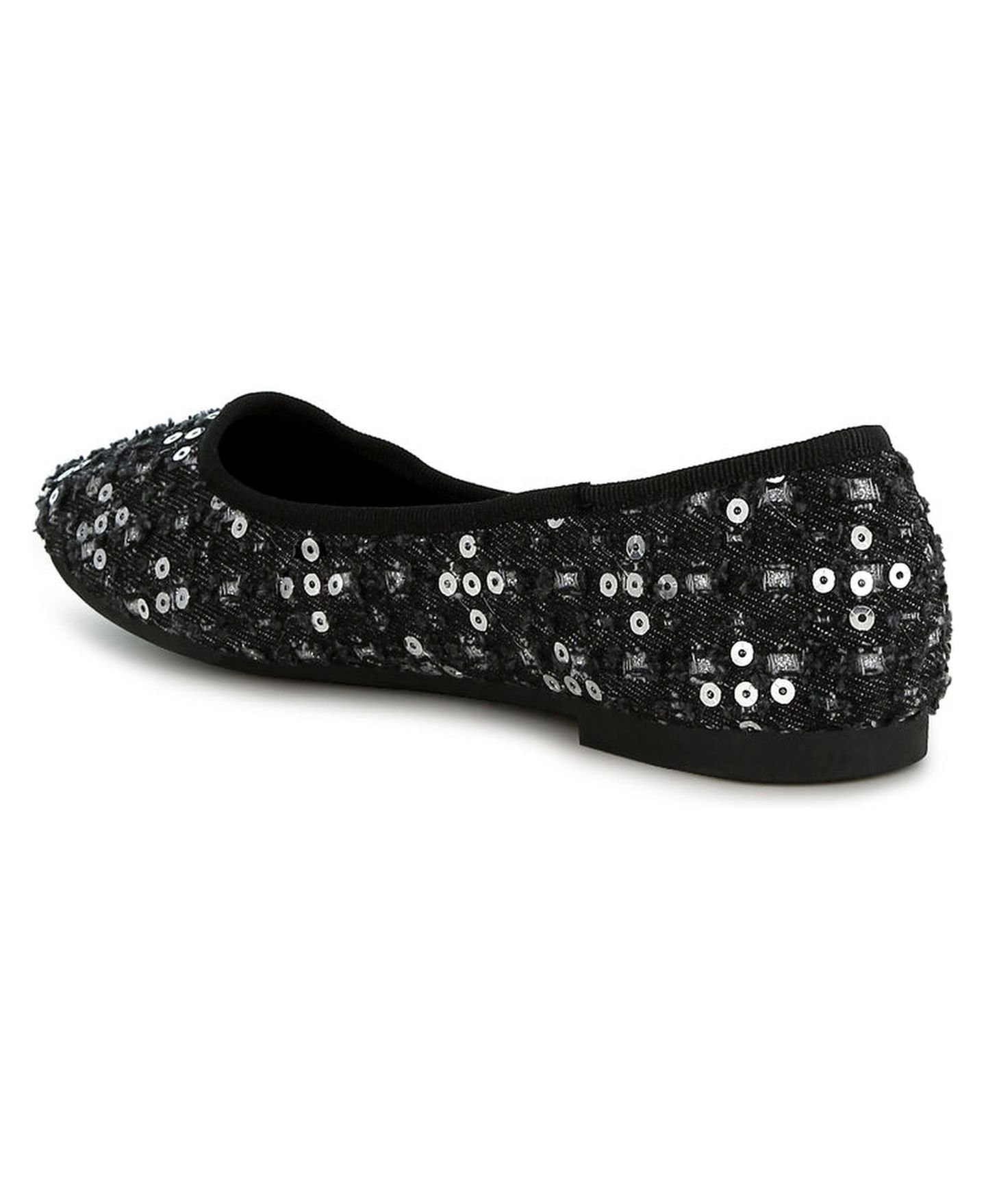 Женские балетки London Rag Sujet Sequin Ballet Flats, цвет: Чёрный — фото 2