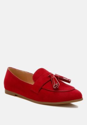Womens Folklore Micro Suede Tassel s Loafers