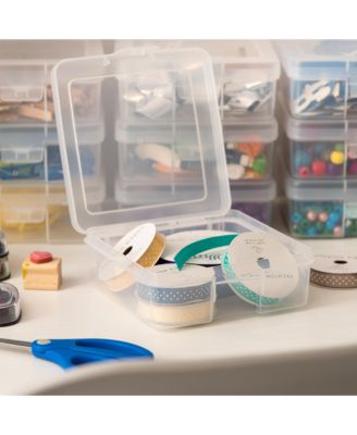 10 Pack Small Plastic Hobby Art Craft Supply Organizer Storage Containers with Latching Lid