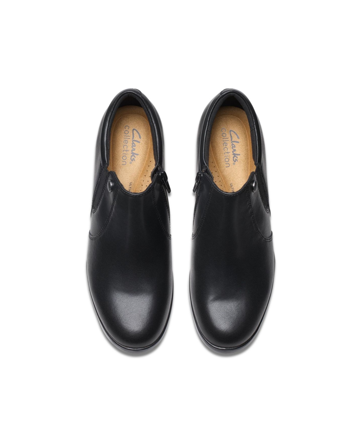 Женские ботинки Clarks Emily 2 Reyna Cushioned Slip On Booties, цвет: Чёрный кожаный — фото 7