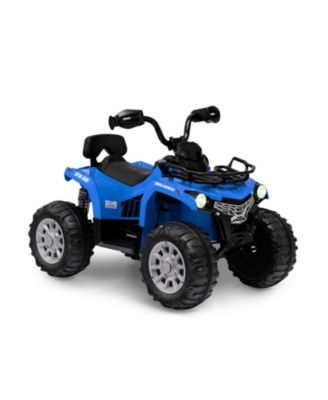 12V Kids Ride On ATV 4 Wheeler with LED Headlights, MP3 Music, Spring Suspension, Foot Pedal Speed Control