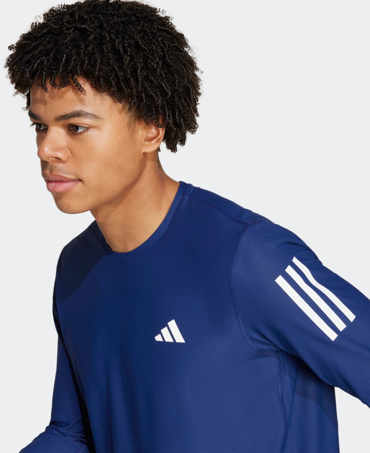 Adidas Originals Mens Adidas Own The Run Aeroready Running L/s T-shirt In Dark Blue