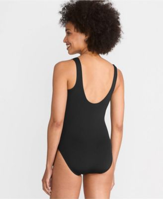Women's Side Tie Wrap One Piece Swimsuit