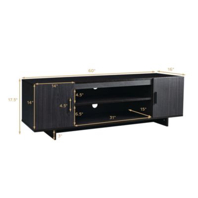 Modern TV Stand – Fits TVs up to 65", Storage Cabinet – Sleek Media Entertainment Center for Living Room or Bedroom Setup