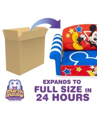 Kids 2-in-1 Flip Open Foam Compress Sofa Bed, Mickey Mouse