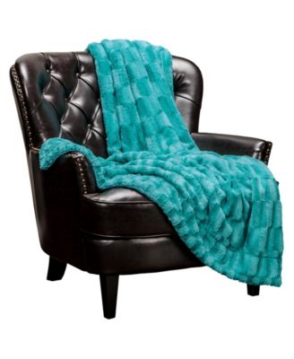 Premium Fuzzy Faux Fur Microfiber Polyester Reversible Throw Blanket, Throw