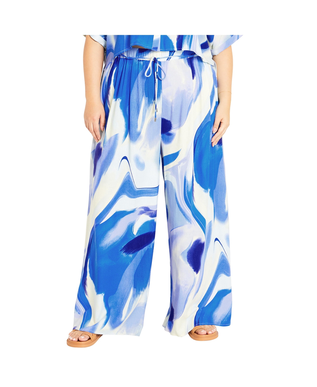 City Chic Women's Esme Print Wide Leg Pant