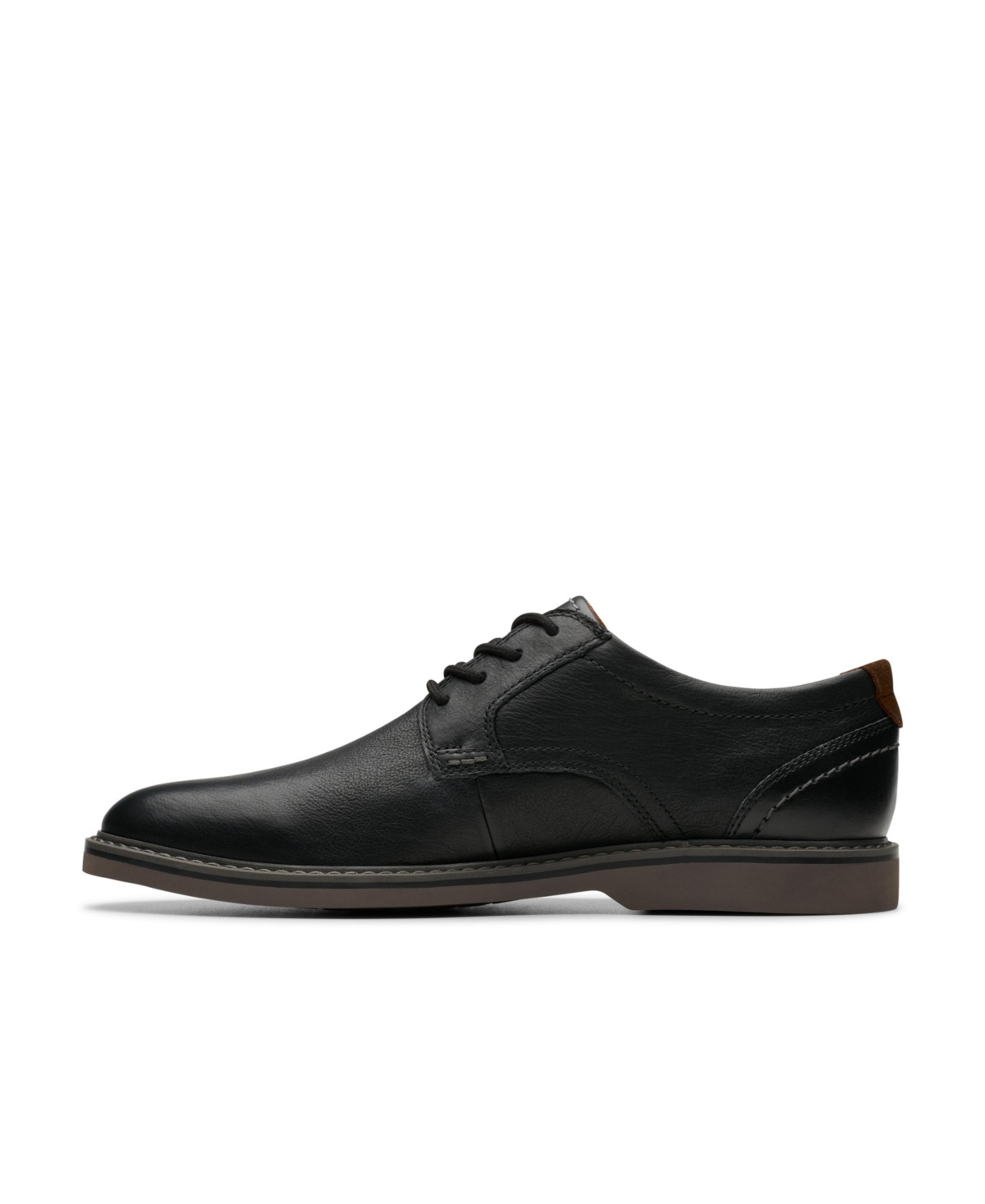 Clarks Nantasket Cap Mens Leather Lace Up Derby Shoes In Mahogany Combi Leather
