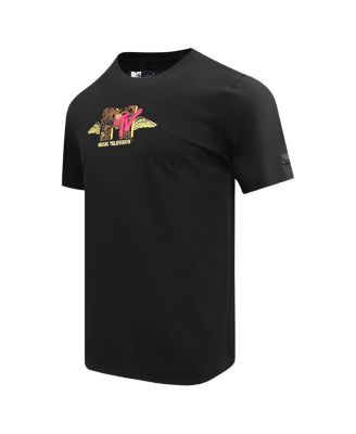 Men's Black MTV Angel Wings Regular Fit T-Shirt